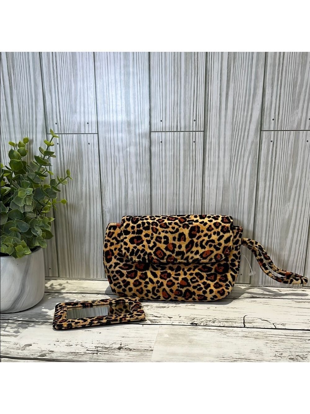 Susan Faris Leopard Print Women's Clutch